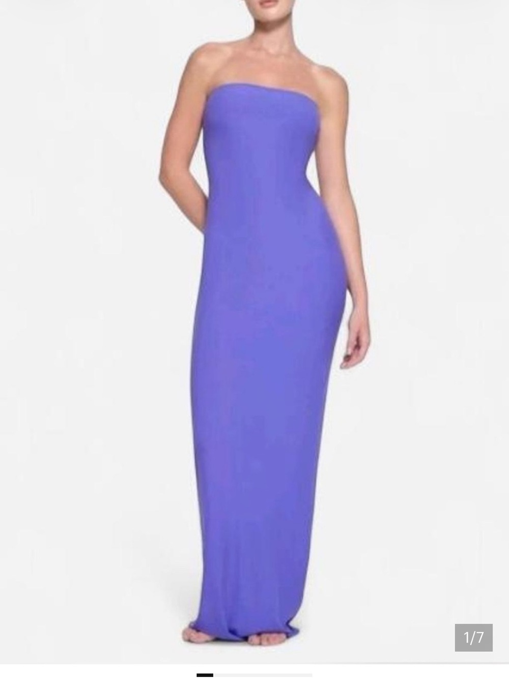 SKIMS Strapless dress Tanzonite Blue